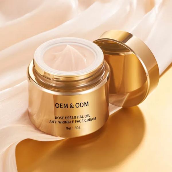 Красота Естественный экстракт розы лотоса Ремонтный крем для лица Увлажняющий антиморщины Розовое масло Крем для лица для всех типов кожи