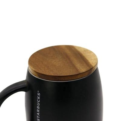 Decorative Wooden Jar Lid Dustproof Spice Jar Acacia Lid Silicone  Mug Cup Cover