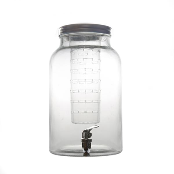 Wholesale Popular Hot Sale 5.5L clear glass beverage juice dispenser with filter