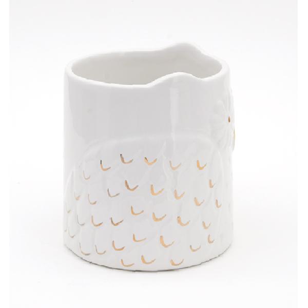 Дизайн на заказ Белая 16 унций 3D ручная краска Глинистая посуда Сова кружка Керамический кофе