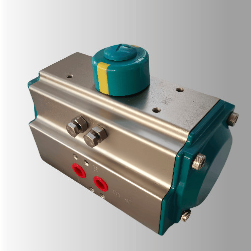 Silver Pneumatic Rack And Pinion Actuator Double Action Single Action Rotary Actuators