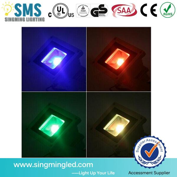 Remote Control RGB LED Flood Outdoor Light IP65 with 3 years warranty  CE & RoHS certific