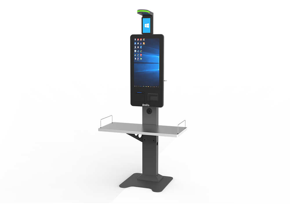 21.5 Inch Retail Self Service Terminal Kiosk Android Self Checkout Kiosk With AI Camera & Thermal Printer