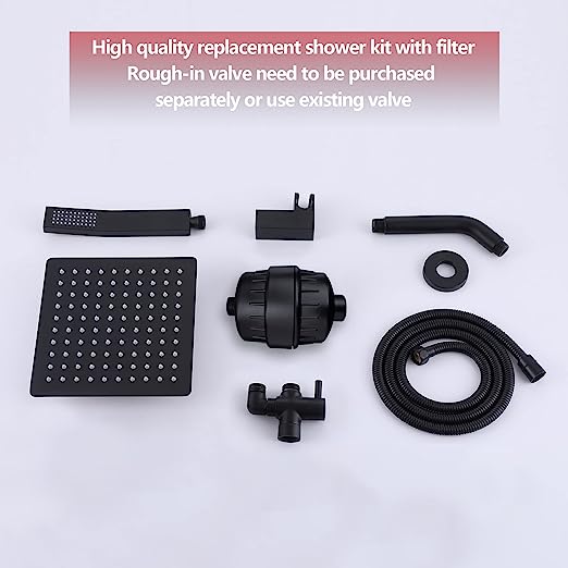 ODM 8″ Square Zinc Shower Head Filtered Showerhead With Brass Handheld