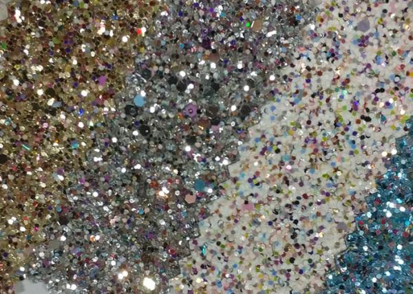 Diamond Chunky Glitter Sparkle Fabric , Decorative Glitter Wall Fabric