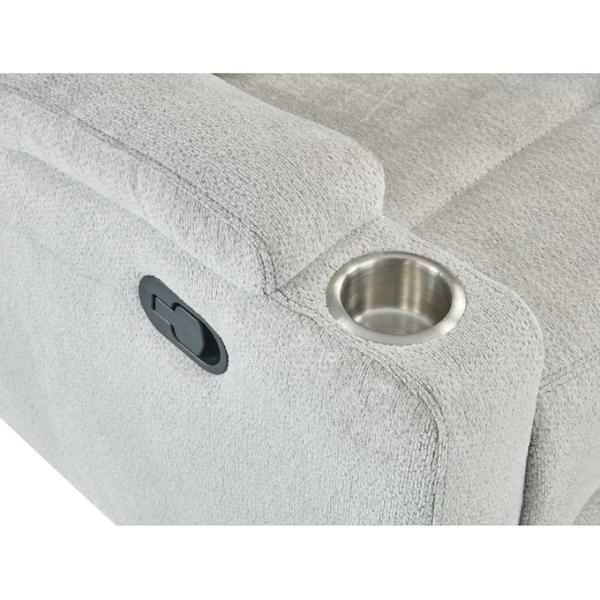 Кресло-настил с держателями чашек из нержавеющей стали, серый материал