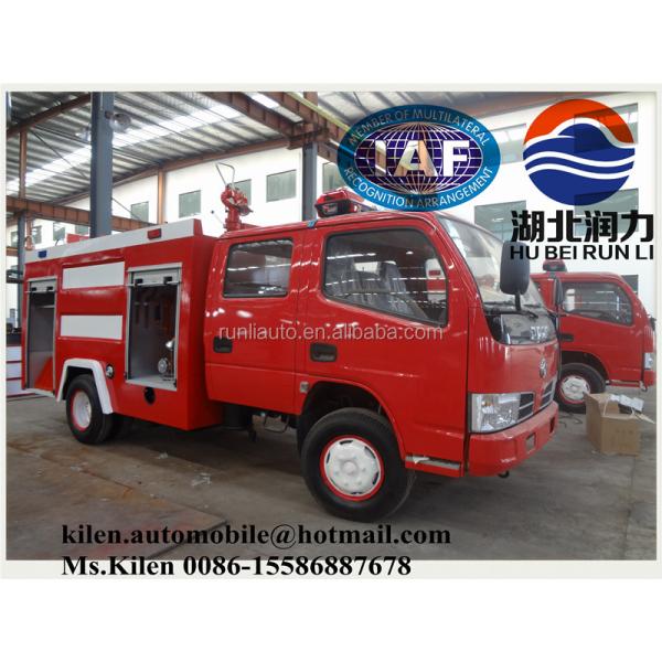 Double Cabin Fire Service Vehicle Euro 3 small fire truck Dongfeng 4x2