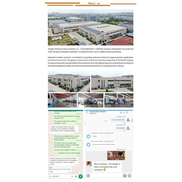 KS850 230 мм Кисел прочный скалоломщик Гидравлический молоток для строительства 50-65тонны