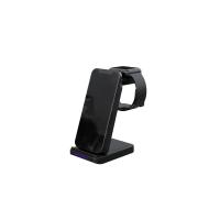 Cargador inalámbrico compacto de 5W de máxima potencia para cargar auriculares en negro blanco gris púrpura