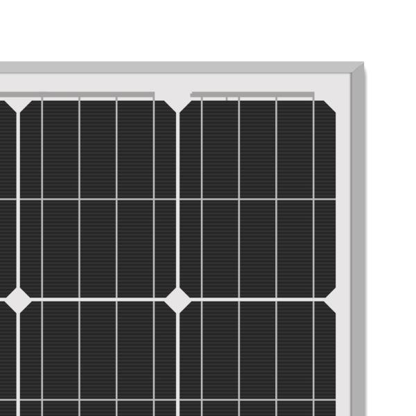 50W 12V Solar Panel Easy Cleaning , Roof Mounted Poly Crystalline Solar Panel