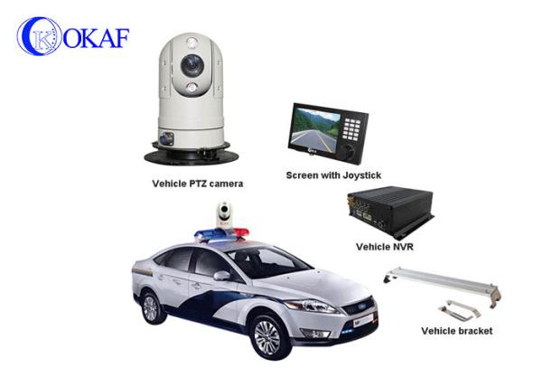 caméra/caméra de sécurité de cheminement automatiques de la voiture de police 4G IR PTZ avec le bâti puissant d'aimant