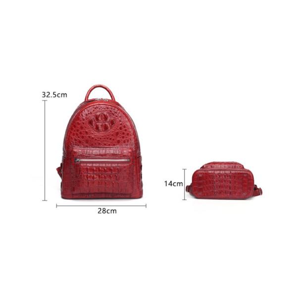 Custom logo crocodile skin bag backpack for ladies