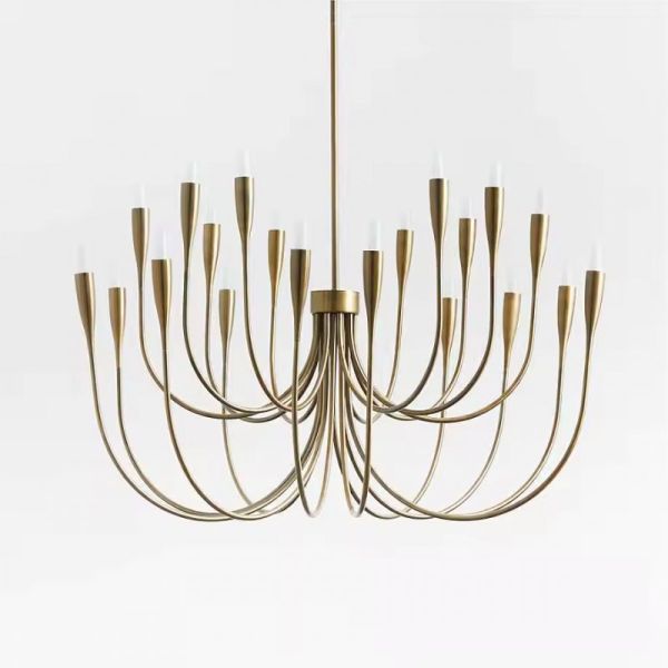Yihao Custom Brass Body Pendant Light with 2700K Warm White LED and 50000 Hours Lifespan for Living Room