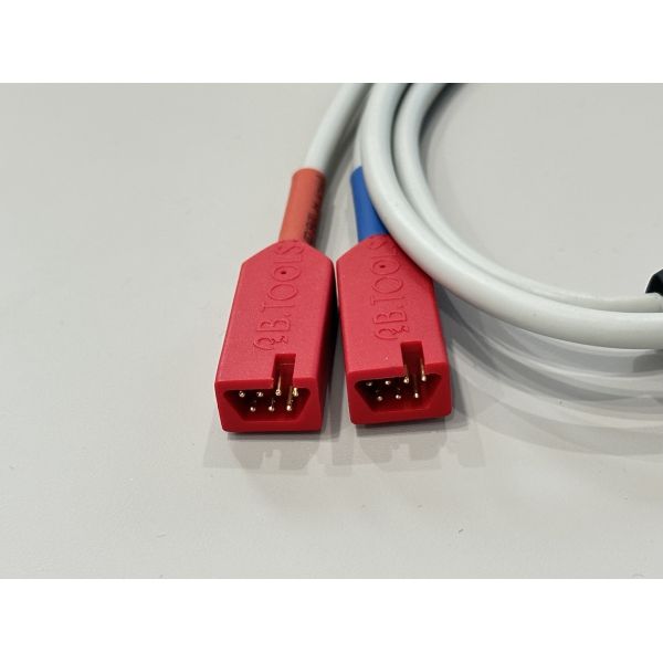Power test cable connector with dual safety banana plugs to DC power socket, electrical wire harness for battery charger, inverter, solar system and lab equipment