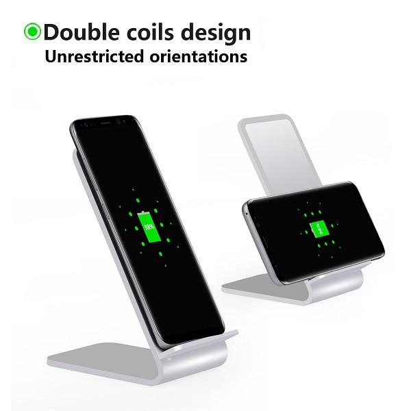 Aluminum Qi 1.2.4 7.5 Watt Wireless Charger For Mobile Phone