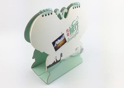 Forma mensal original personalizada da borboleta do calendário de mesa do escritório com suporte