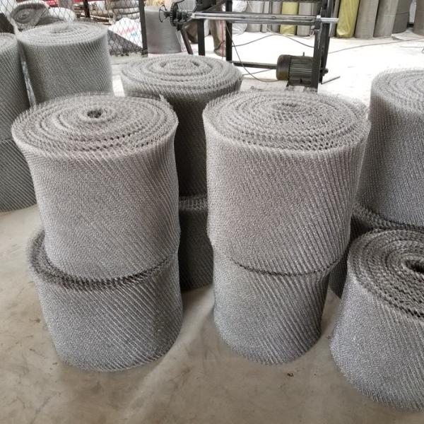304 304L Stainless Steel Knitted Wire Mesh 40mm-100mm Damping Type