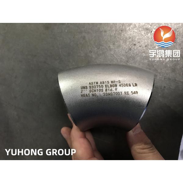 ASTM A815 WP-S UNS S32750 Seamless Super Duplex Stainless Steel 90° Elbow LR B16.9