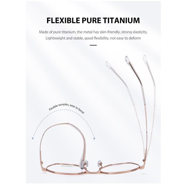 Полигональная миопическая плакировка IP стекел рамки титана для людей