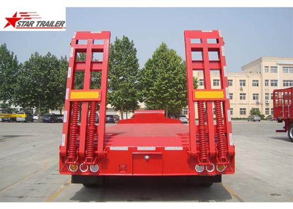 2 Axles 40T Low Bed Oilfield Pipe Hauling Trailer 30-60T Strong Trailer Frame