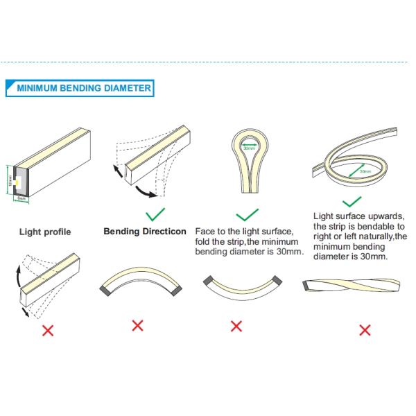 Silicone Coated LED Flexible Tube Lights 120 Degrees Viewing Angle