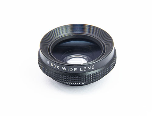 Black Alloy DSLR Camera Lens , Optical Glass 0.63X Wide Angle Digital Slr Camera Lens Filters