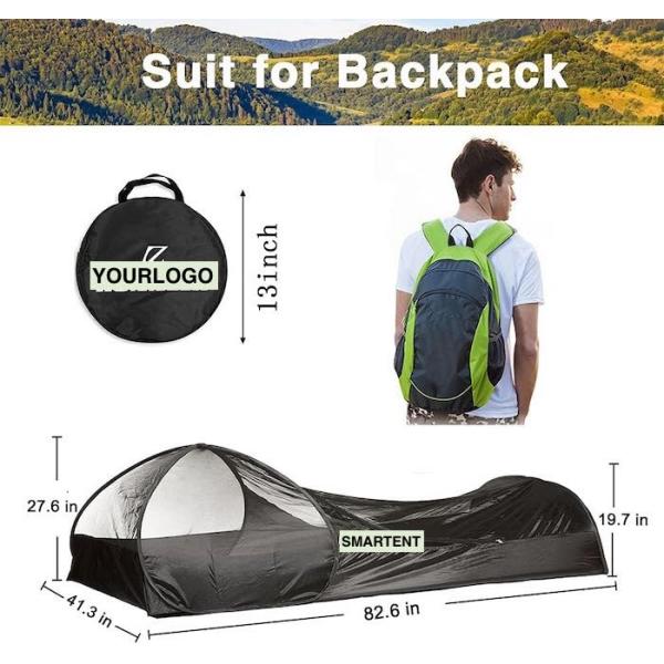 82.6*27.6*19.7 дюймов черные легкие подъемные палаточки с водонепроницаемым полом из стекловолокна