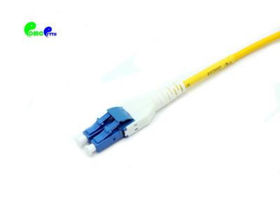 China fez Uniboot LC - Unti-tubo do cabo 3.0mm do remendo da fibra do duplex de Uniboot LC disponível para o único modo/OM1/OM2/OM3