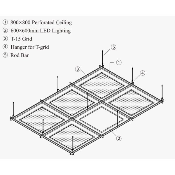 Aluminum Decorative Ceiling Tray Pop Metal Suspended Ceiling Square Panels