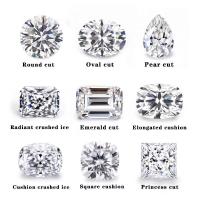 Moissanite em laboratório, diamante solto, certificado VVS de 7 quilates, gemas sintéticas personalizadas brilhantes