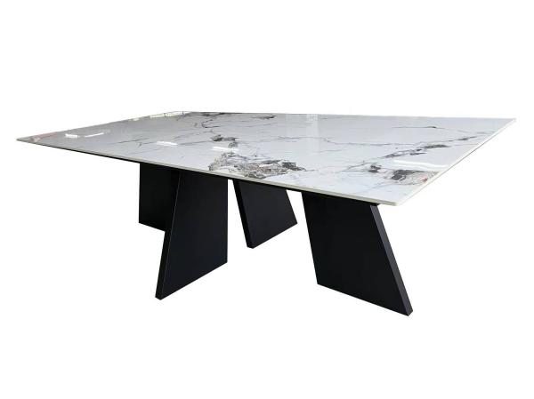Table de salle à manger en céramique 3m DT-1029, design moderne, démontable