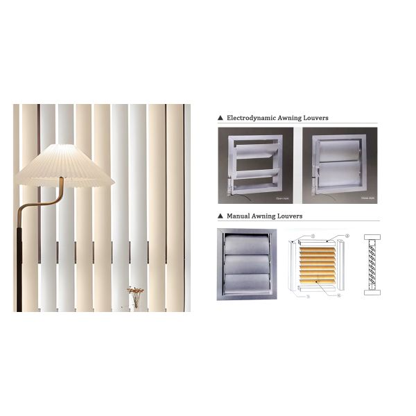 Varies By Size Aluminum Sun Shade System with Environment Friendly Benefits and Akzo Nobel Electrostatic Powder Coated Surface Coating