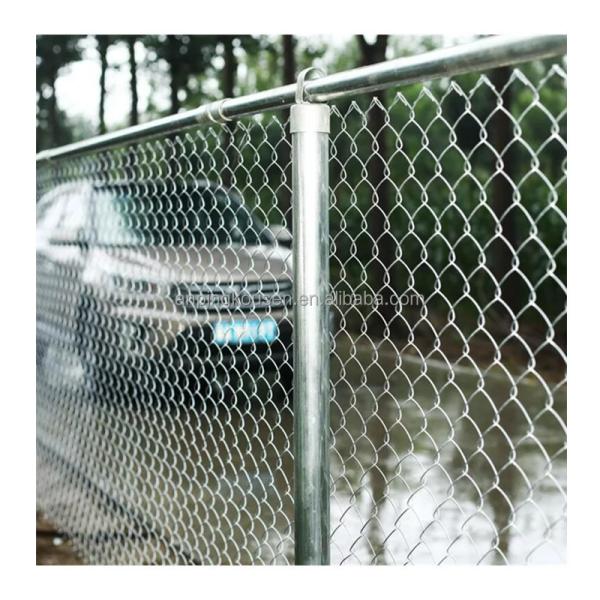 8 Ft Galvanized PVC Coated Chain Link Fence Wire Mesh with Barbed Wire Low Carbon Steel