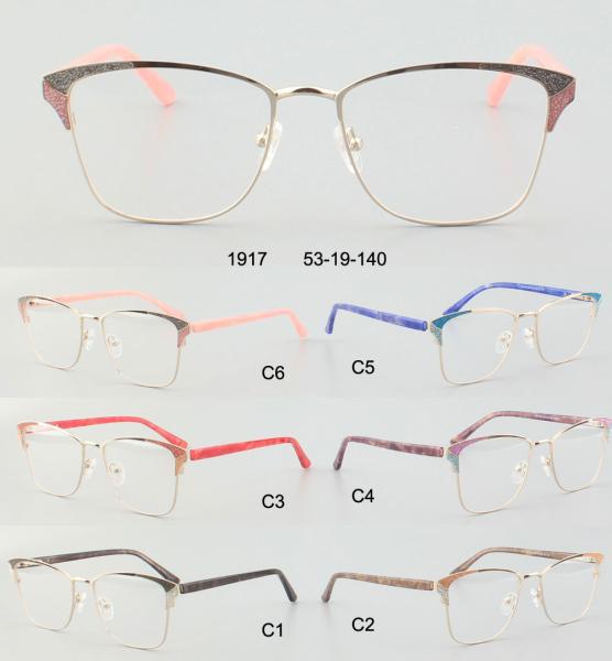 Female Stainless Steel Anti Blue Light Metal Optical Frame