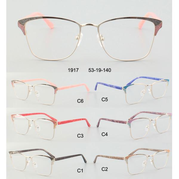 Female Stainless Steel Anti Blue Light Metal Optical Frame