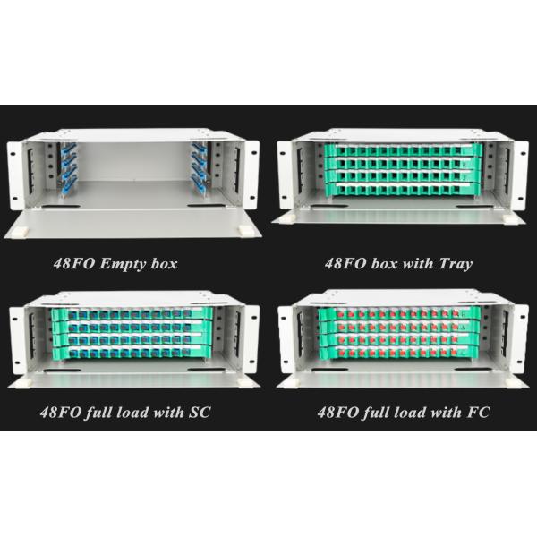 19'' 144 Core Fiber Optic Distribution Box with Steel Material for Secure Fiber Protection