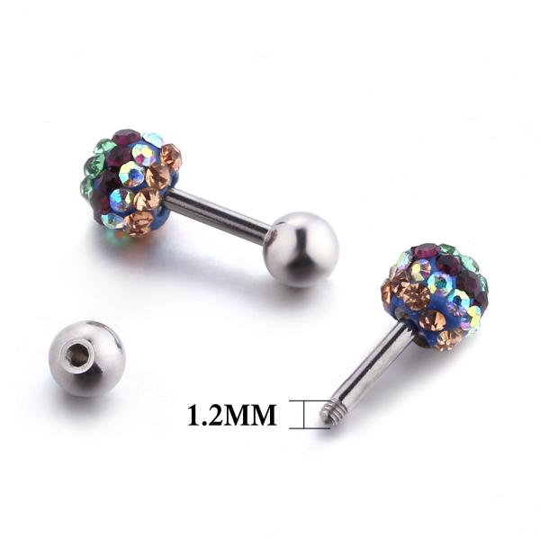 High quality shiny earrings fashion piercing jewelry polymer clay earrings