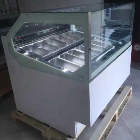 24 Gauge SS 304 Gelato Ice Cream Display Freezer 20 Pans