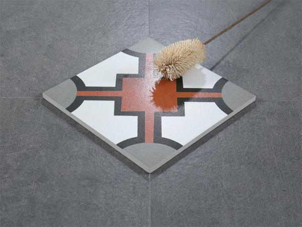 20x20cm Red Gray Ceramic Rustic Tile for Indoor Floor