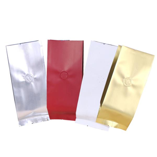 Four Side Sealed Stand Up Coffee Pouches With Valve 1lb 2lb Moisture Proof Oxygen Barrier