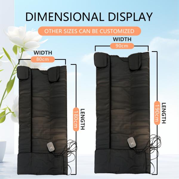 Detox and Weight Loss Sauna Blanket with Red Light Waterproof Oxford Material 180x180cm