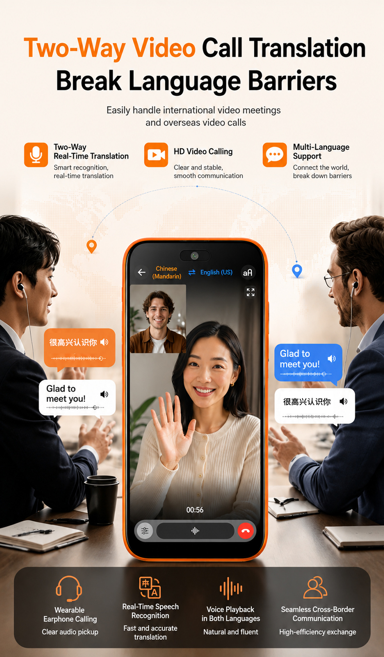 4G SIM Card Portable Smart Global Voice Translator Machine Offline Language Translation Device