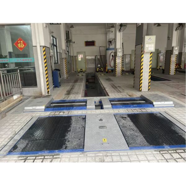 Cartesy truck test lane for repair shop Automobile Roller Brake Tester Forces With Axle Load dual plates side slip tester 10T capacity