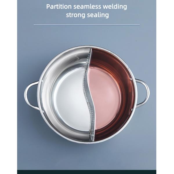 Good Quality Hot Pot Pot Multi-user Hotpot 201 Stainless Steel Shabu Shabu Pots For Cooking