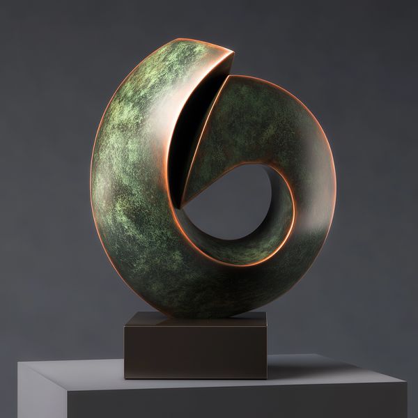 Modern Abstract Patina Bronze Art Sculpture Customized For Hotel Ornaments