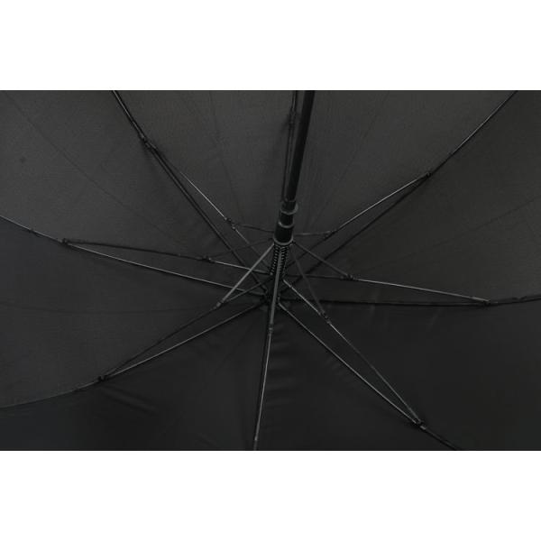 Black RPET Windproof Golf Umbrellas Reflective Perimeter Tape For Safety
