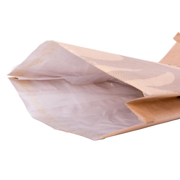 PE Lined Kraft Paper Food Grade Bags With Heat Sealing Custom Printing OEM
