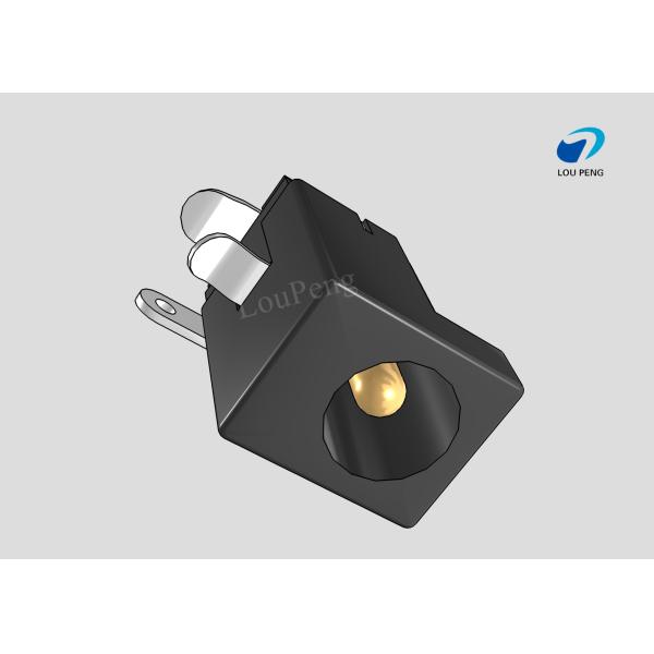 DC Jack Connectors, Cable-to-Board, 3 Position, Jack, Right Angle, Printed Circuit Board, DIP