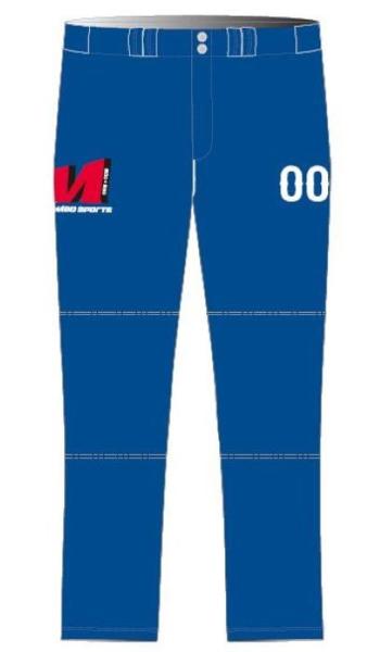 Quick Drying Custom Baseball Pants , 300gsm 95cm Outseam Navy Blue Baseball Pants