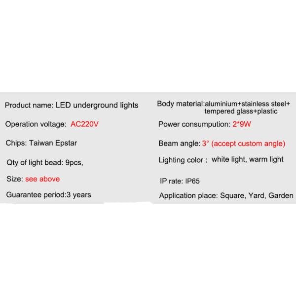 LED light embedded underground light outdoor waterproof multicolor spot light outdoor square villa pillar lights